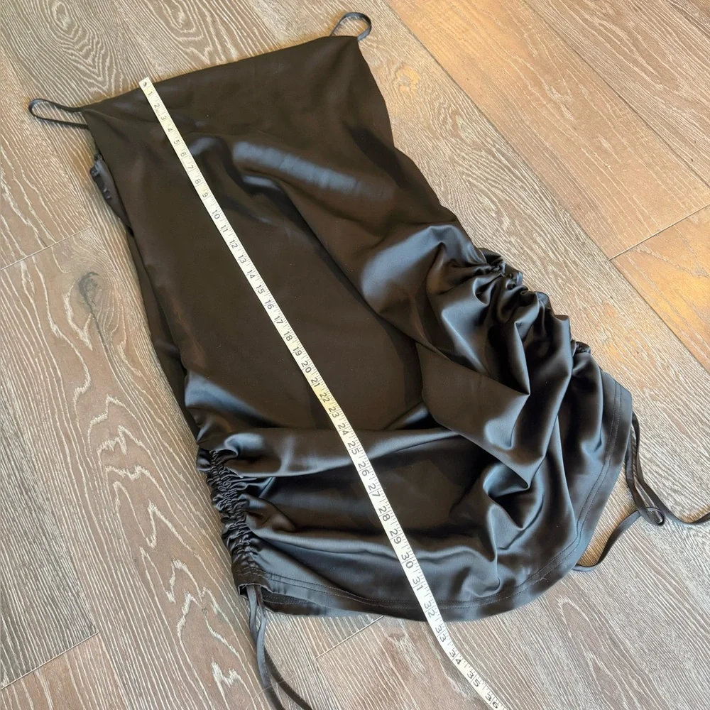 UNIQUE21 GATHERED SIDE SATIN DRESS - Picture 10 of 14